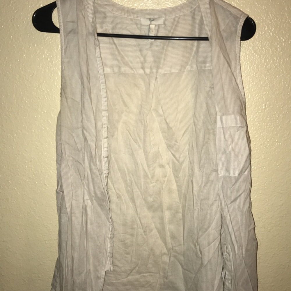 Joie Grey Patterned sleeveless shirt